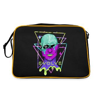 Evolve Galaxy Alien - Retro Bag - black/gold - Back