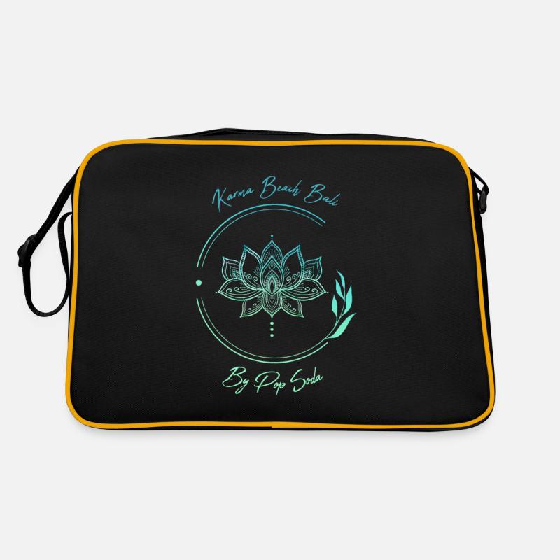 Fleur de lotus Karma Beach Bleue Sac Retro