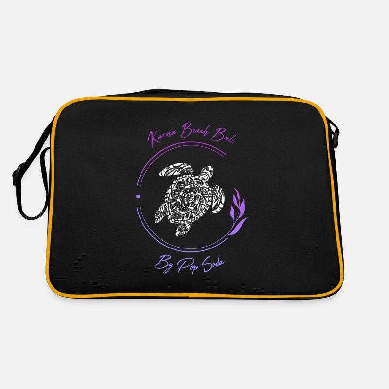 Turtle Karma Beach lila Retro Tasche