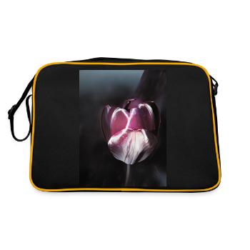Tulpe comic - Retro Tasche - Schwarz/Gold - Hinten