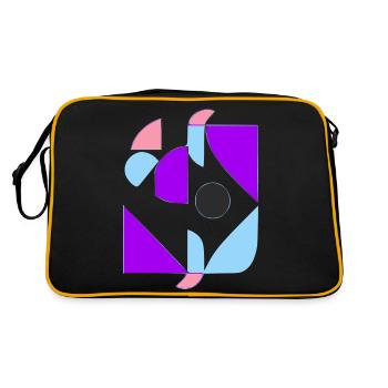 70s abstrait - Sac Retro - noir/or - Dos