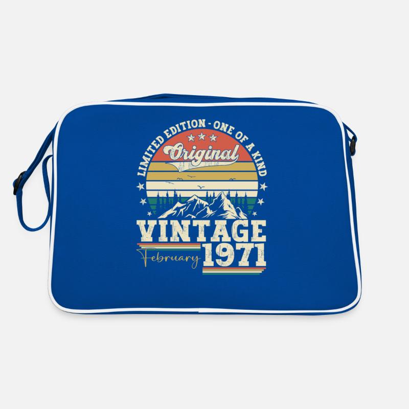 February born 1971 52nd birthday gift man Retro Bag