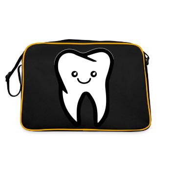 tooth smile - Retro Bag - black/gold - Back