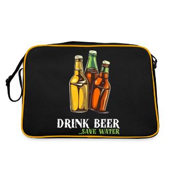Drink beer - Retro Bag - black/gold - Back