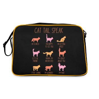 Cat Tail Speak - Retro Bag - black/gold - Back