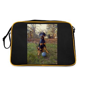 Lets Play Ball - Retro Bag - black/gold - Back