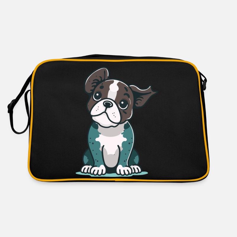 Illustration de pitbull mignon Sac Retro