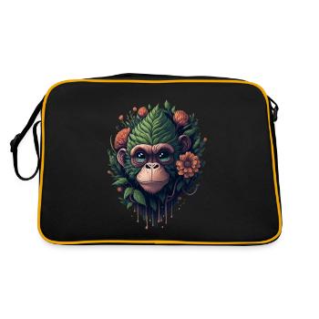 Nature Monkey - Retro Bag - black/gold - Back