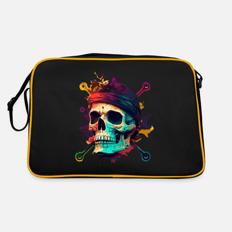 Skull and bones pirate Retro Bag