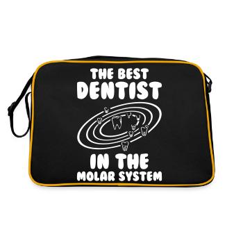 The Best Dentist in the Molar System - Retro Bag - black/gold - Back