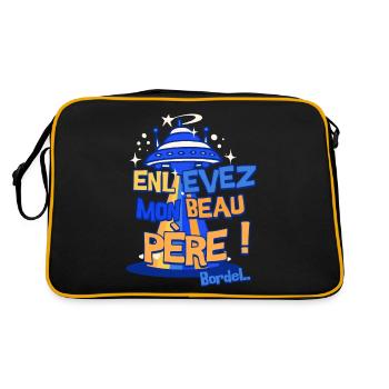 Take away my Father-in-law!! Brothel!! - Retro Bag - black/gold - Back