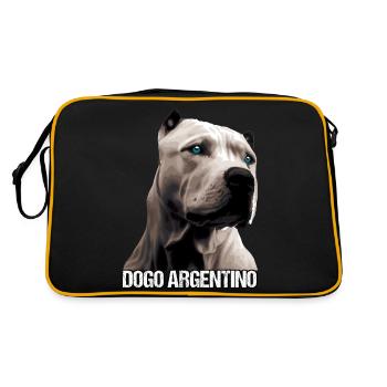 Dogo Argentino dog design pour les amoureux des chiens - Sac Retro - noir/or - Dos
