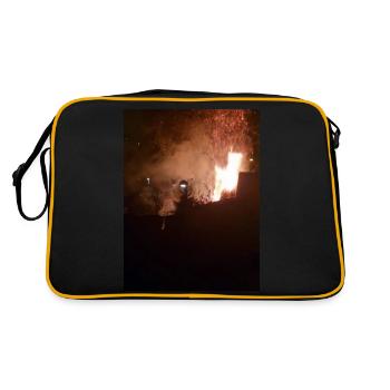 Night fire - Retro Bag - black/gold - Back