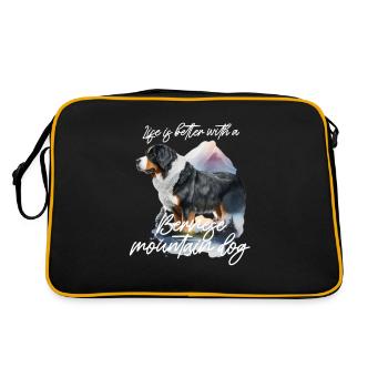 Bernese Mountain Dog - Retro Bag - black/gold - Back
