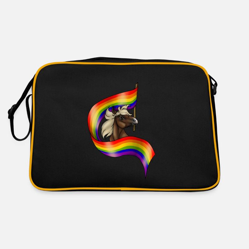 REGENBOGEN - Phoenix mit Prideflag Retro Tasche