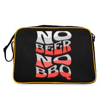 NO BEER NO BBQ - Retro Bag - black/gold - Back
