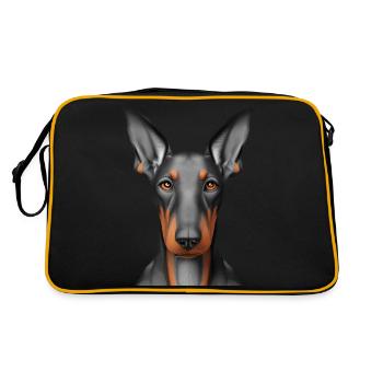 Doberman Dresseur Doberman Chien Doberman Chiot - Sac Retro - noir/or - Dos