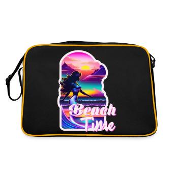 surf - beach time - retro - Retro Bag - black/gold - Back