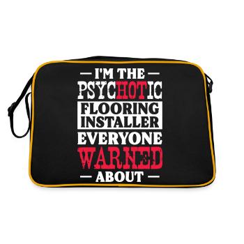 Je suis l’installateur de revêtements de sol psychotique tout le monde - Sac Retro - noir/or - Dos