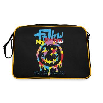 Suivre mes règles - Sac Retro - noir/or - Dos