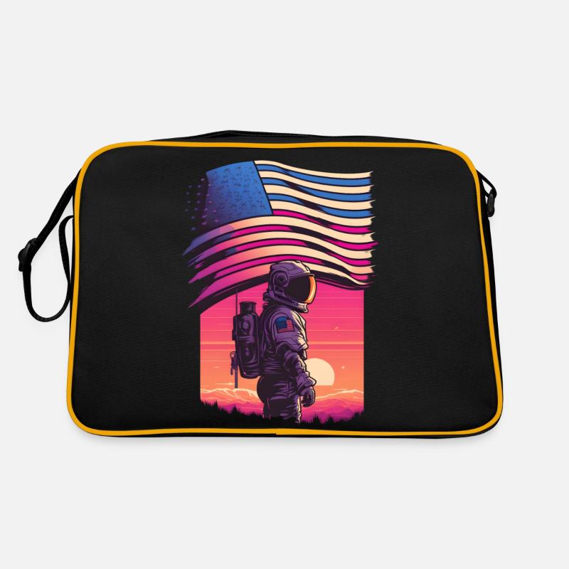 Astronaute américain synthwave Sac Retro