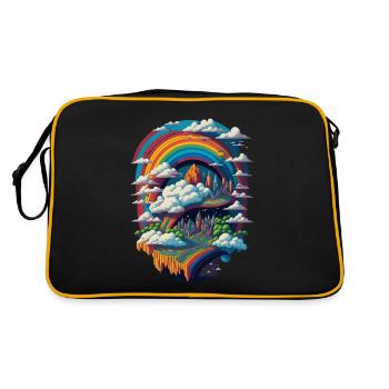 Rainbow City Pride LGBT LGBTQ - Sac Retro - noir/or - Dos