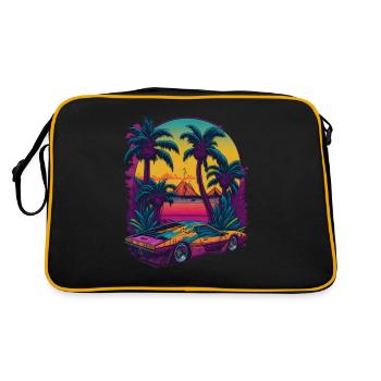 Vintage Hyper Car Super Car Car Lovers - Sac Retro - noir/or - Dos