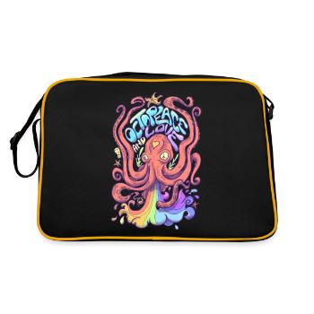 Oktofrieden - Retro Tasche - Schwarz/Gold - Hinten