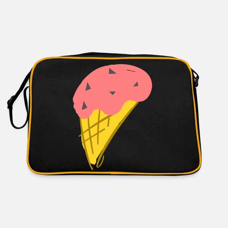 Crème glacée à la fraise Sac Retro