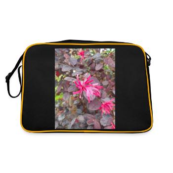 Schwarze Perle Loropetalum chinense - Retro Tasche - Schwarz/Gold - Hinten