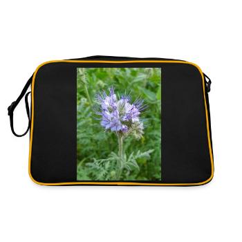 lacy phacelia also blue tansy also fiddleneck - Retro Bag - black/gold - Back