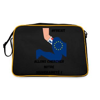 LOGO Allons chercher notre souveraineté - Sac Retro - noir/or - Dos