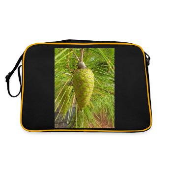Aleppo pine also Jerusalem pine Aleppo-Kiefer - Retro Bag - black/gold - Back
