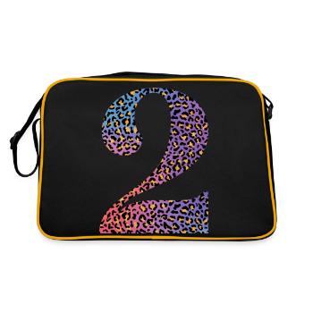 2e anniversaire léopard - Sac Retro - noir/or - Dos
