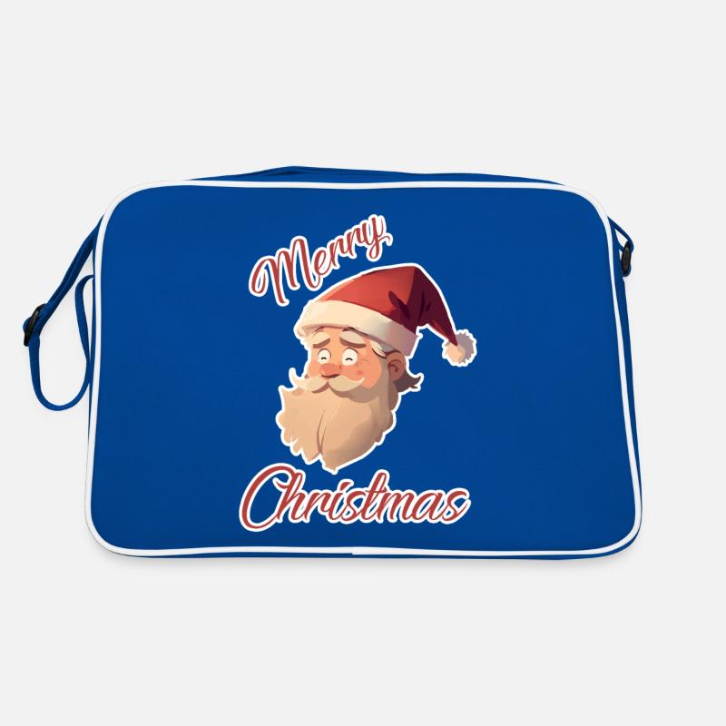 Glücklicher Weihnachtsmann (Schlaganfall) Retro Tasche