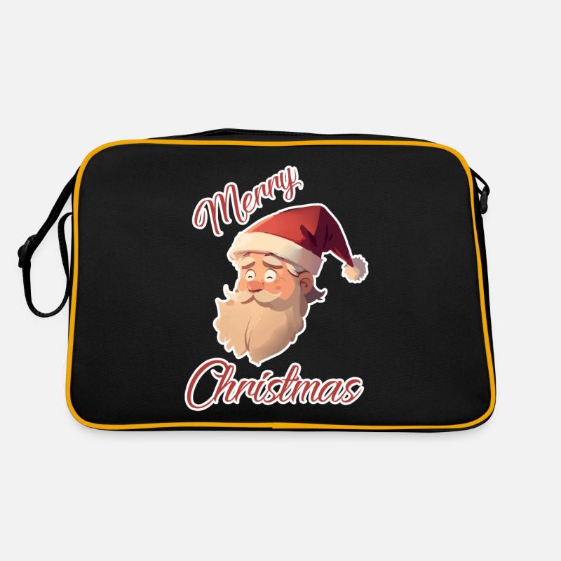 Glücklicher Weihnachtsmann (Schlaganfall) Retro Tasche