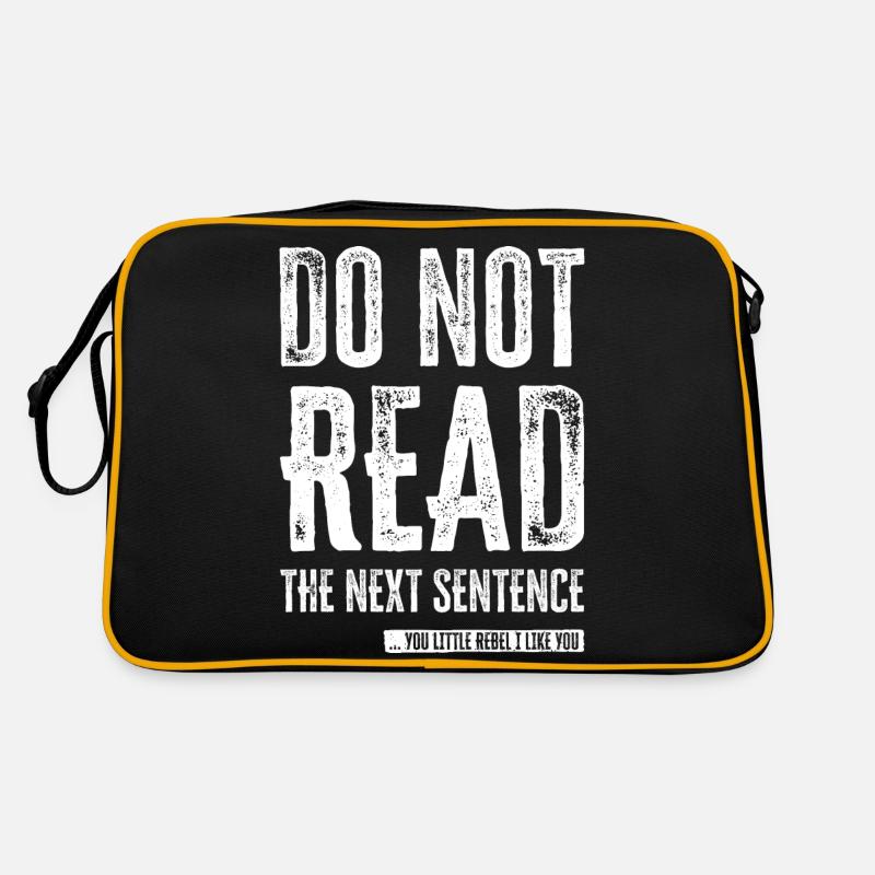 Dicton cool : Ne lisez pas - Funny Design Sac Retro