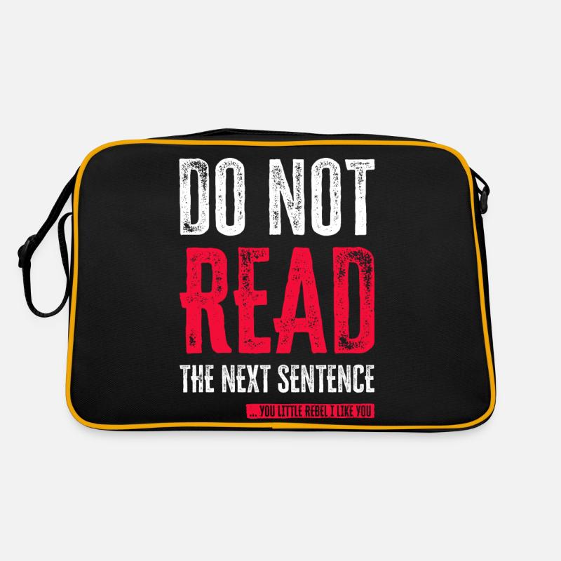 Cool Saying: Do Not Read - Funny Design Retro Bag