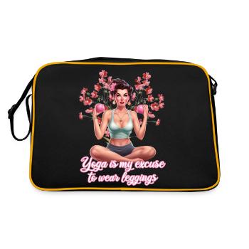 Yoga qoutes - Retro Bag - black/gold - Back