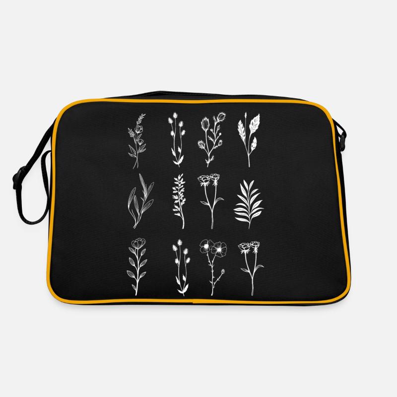 Fleurs sauvage minimaliste -idée cadeau botanique Sac Retro
