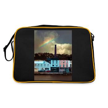 Cork City: A rainbow over Patrick’s Quay - Retro Bag - black/gold - Back