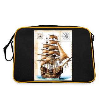Bateau pirate #1 - Sac Retro - noir/or - Dos