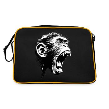 Singer Songwriter Screaming Monkey - Retro Bag - black/gold - Back