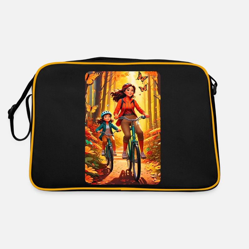 personalisiertes Design-Muttergeschenk - Retro Tasche - Schwarz/Gold