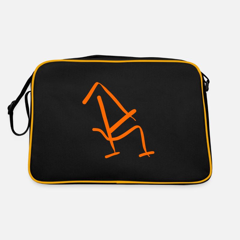 Kunstvoller oranger R Retro Tasche