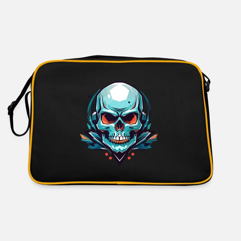 Skull Graphic in Vector Style Retro Bag