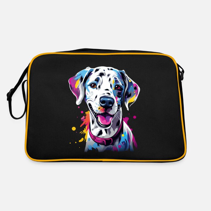 Chien dalmatien coloré mignon Sac Retro