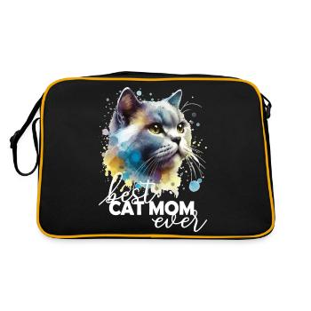 Best Cat Mom Beste Katzenmama - Retro Bag - black/gold - Back