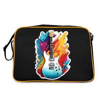Rock n roll / Guitare / Musique / Instrument - Sac Retro - noir/or - Dos