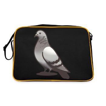 Unser kleiner tapferer Held der Stadttauben - Retro Tasche - Schwarz/Gold - Hinten